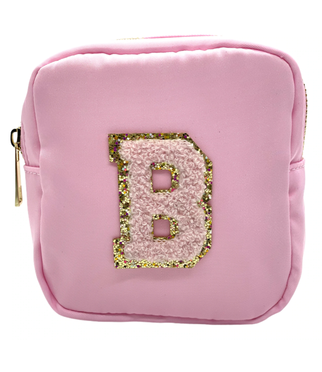 Nylon Pouch with gold zipper