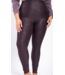 Highwaist foil legging w/side pocket