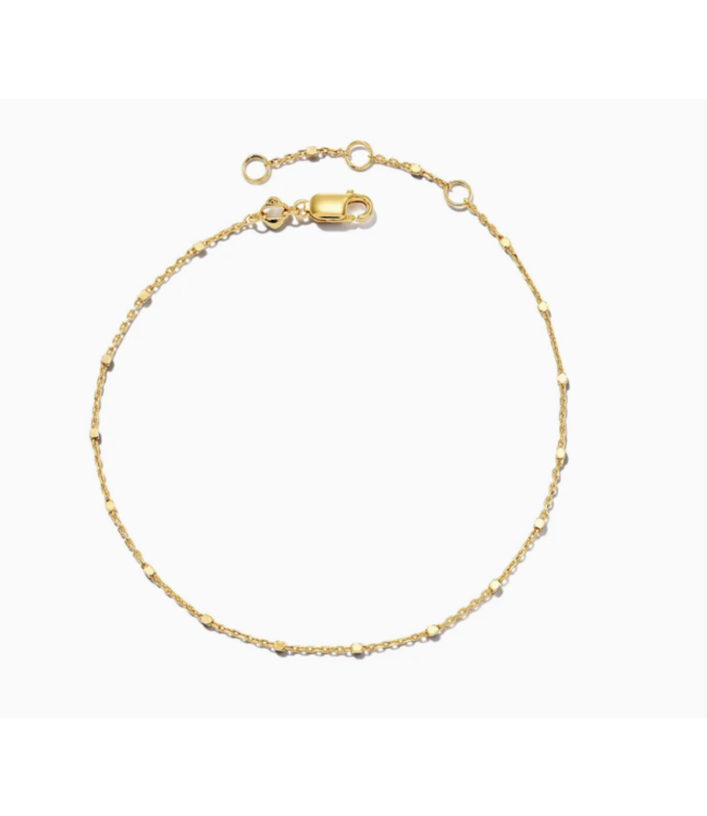 Single Satellite Chain Necklace in 18k Yellow Gold Vermeil
