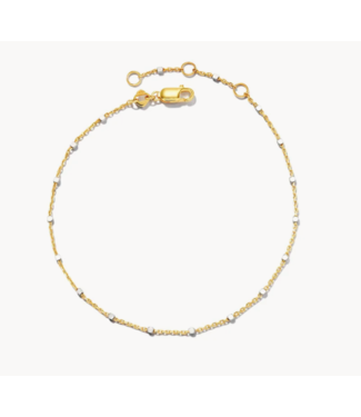 Kendra Scott Single satellite chn bracelet 18Kgld vrml