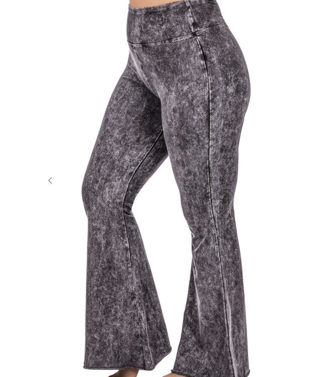 SP-102X mineral wash hi waist pants - Meri's Boutique