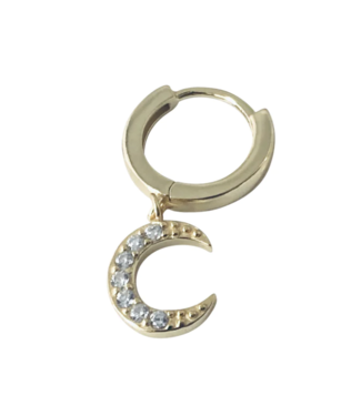 MO moon dangle hoop
