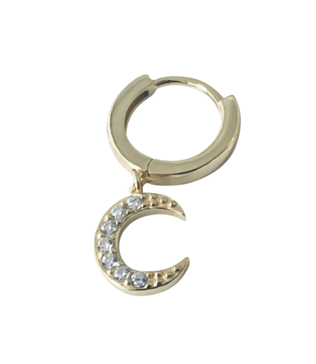 MO moon dangle hoop