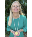 Carved Ivory with Holly Cross Necklace