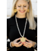 Carved Ivory with Holly Cross Necklace
