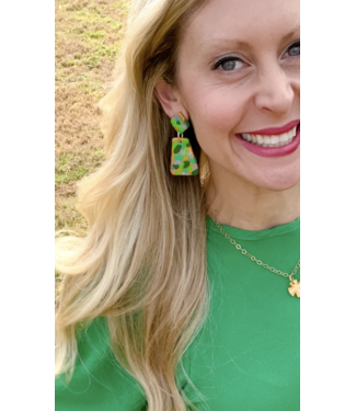 Hidden Truth Jewelry Multi Confetti Dangle Earrings Multi-Green