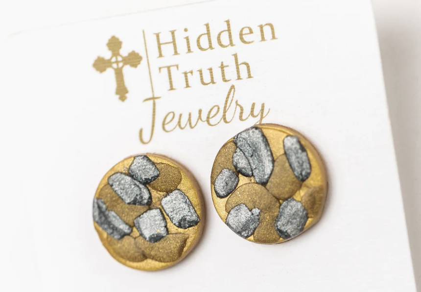 Gold, Silver & Bronze Stud Earrings Meri's Boutique