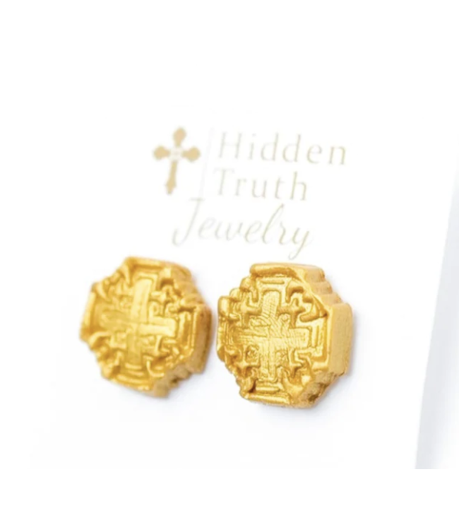 Tiny Jerusalem Stud Earrings