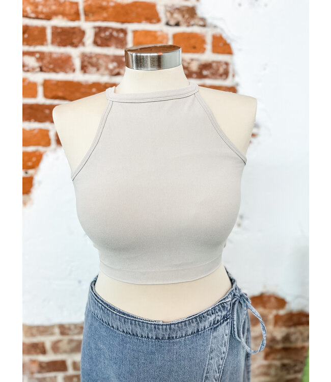 NTW-6117 hi neck racerback tank