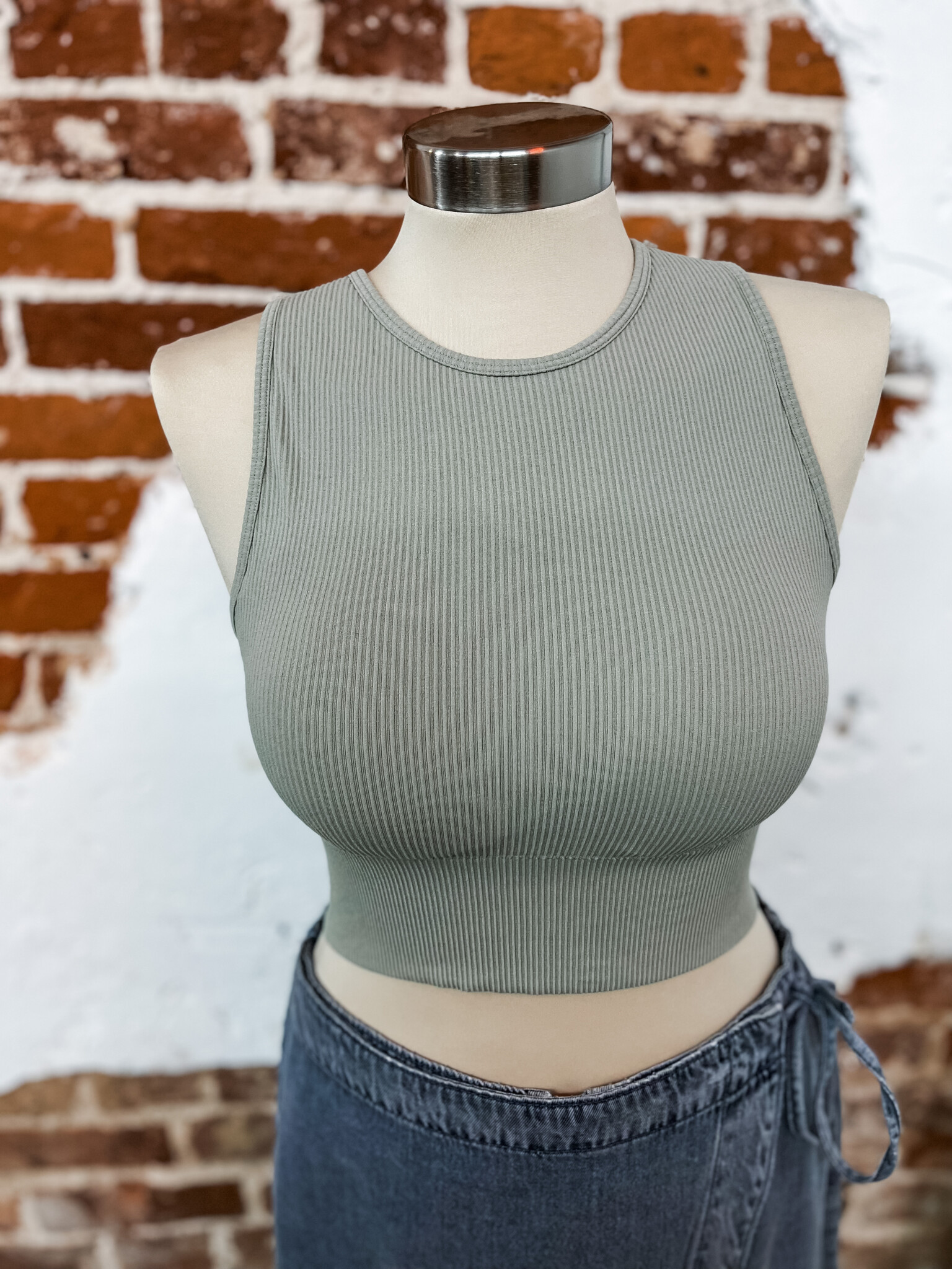 WL216274 Ribbed Tank Bralette Meri's Boutique