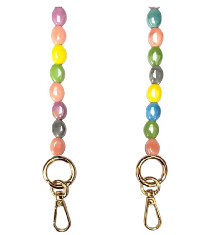 Colored Bead Long Phone Chain