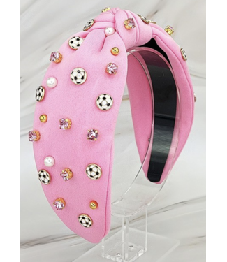 U.S. JEWELRY HOUSE Pink Soccer Headband