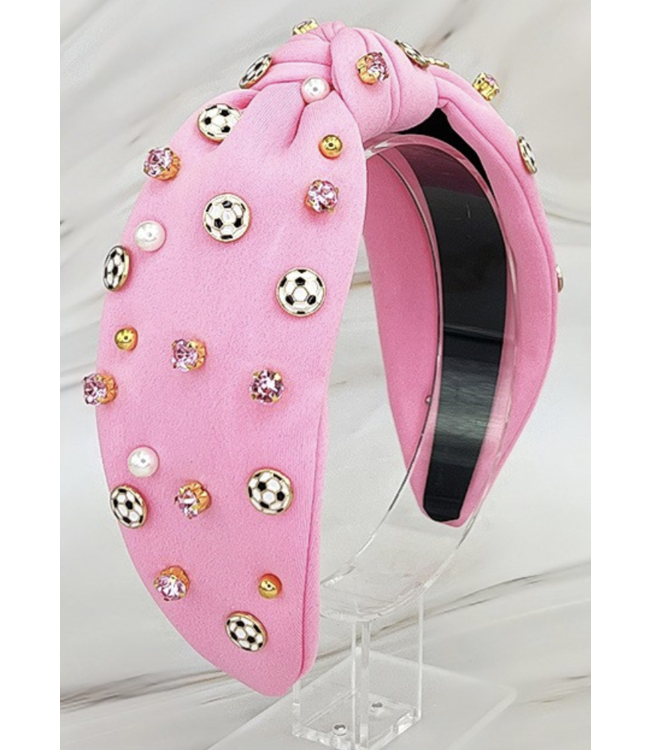 JHB1049 lt pink soccer headband