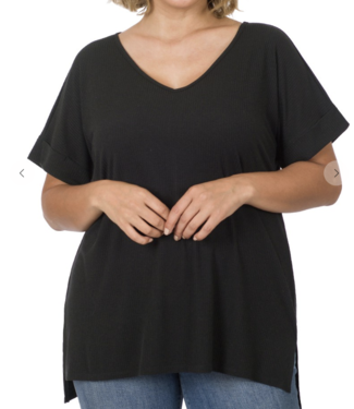 Ribbed Hi-Lo Top