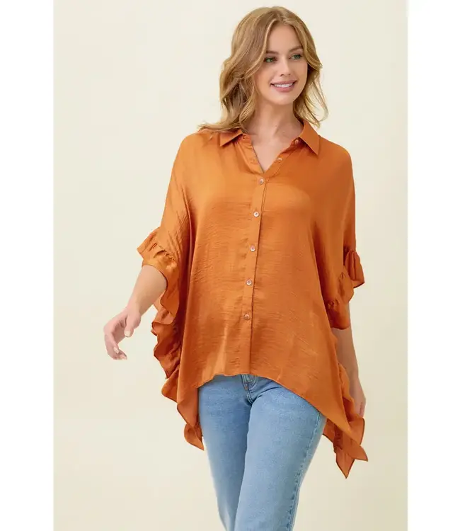 Ruffled Shirt Kimono