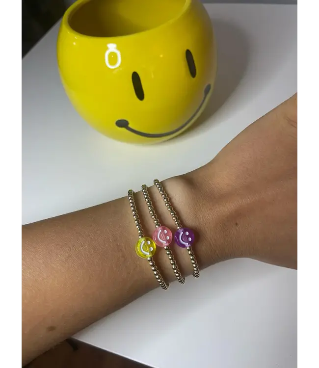 Happy Face Stretch Bracelet
