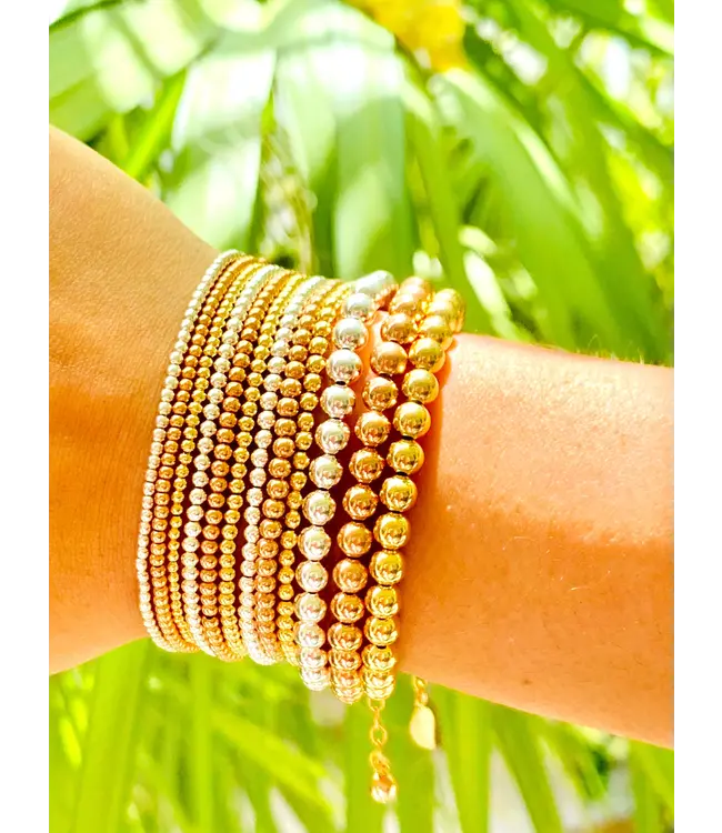 Classic 5MM Bead Ball Stretch Bracelet