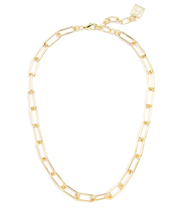 18k Matte Gold Plated Link Chain Necklace