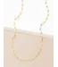 Paperclip Link Long Matte Gold Necklace