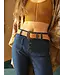 Suede Western Buckle Belt Camel