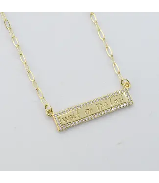 Treasure Jewels Wait on the Lord Gold Neck