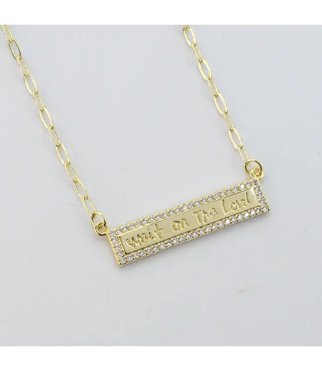 Wait on the Lord Gold Neck