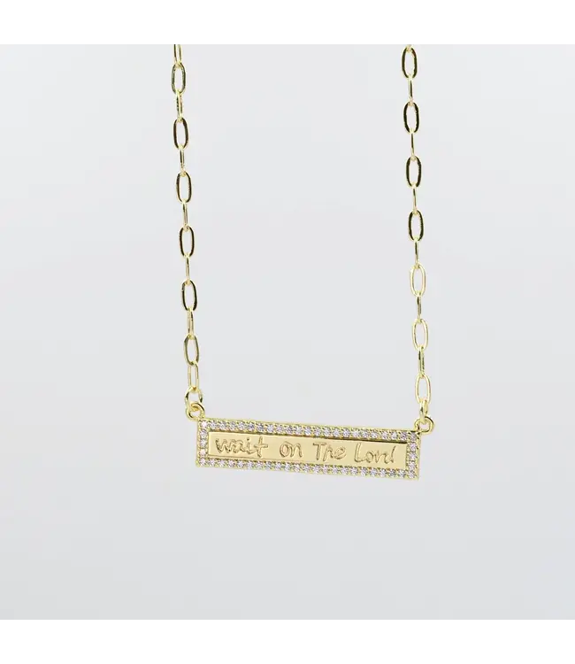 Wait on the Lord Gold Neck
