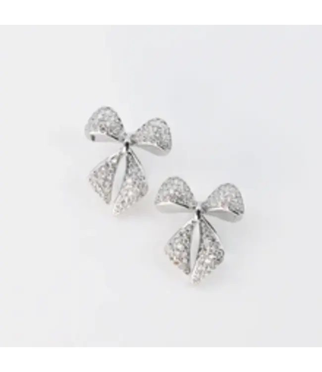 Silver Twinkle Bow Ear