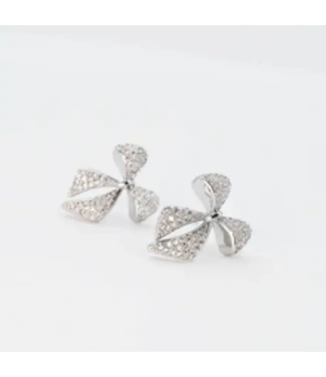 Silver Twinkle Bow Ear