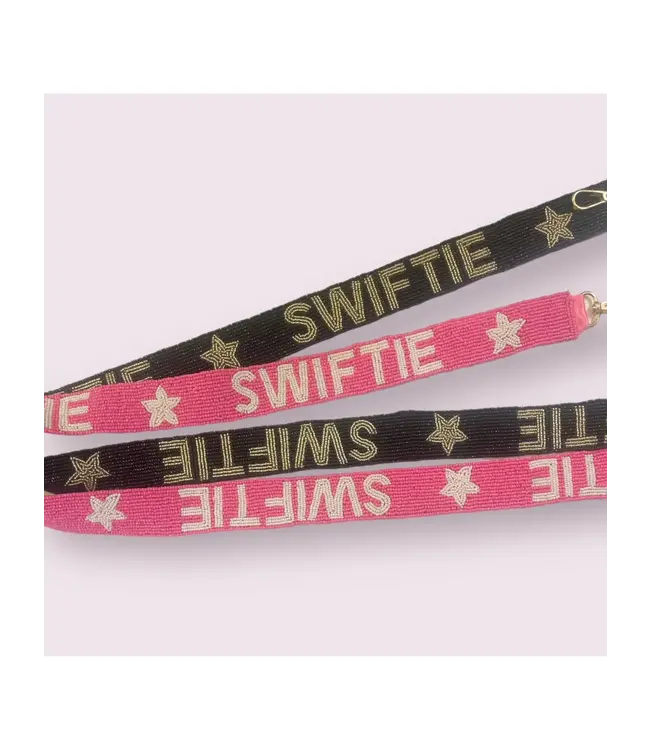 PINK SWIFTIE Beaded Bag Strap
