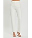 hi rise raw hem straight denim