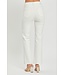 hi rise raw hem straight denim