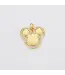 gold mouse charm 19x18mm