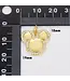 gold mouse charm 19x18mm