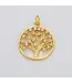 18k gold filled Tree of Life Charm 23x17mm