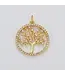 18k gold filled Tree of Life Charm 24x20mm