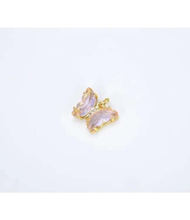acrylic gold butterfly charm