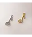 18K gold music note charm