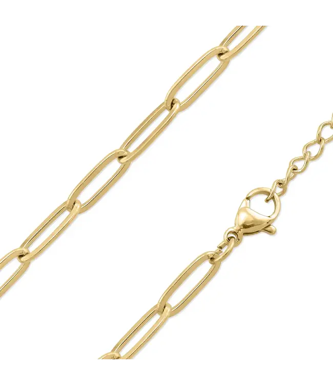 4mm paperclip chain neck