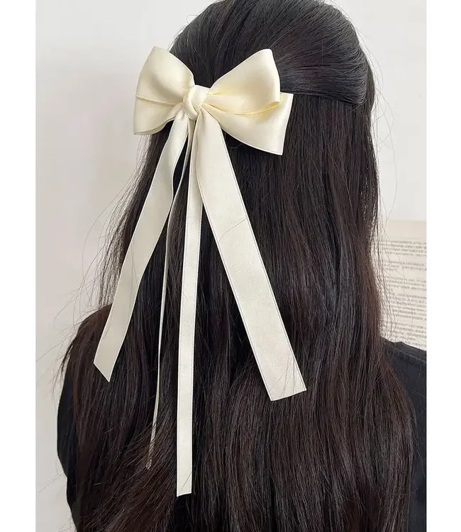 long tails satin bow