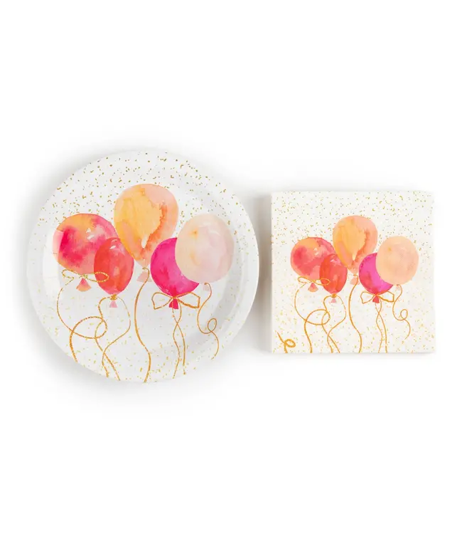 Paper Plate & Napkin Set  48 pc