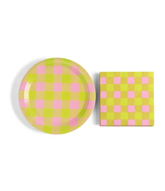 Paper Plate & Napkin Set  48 pc