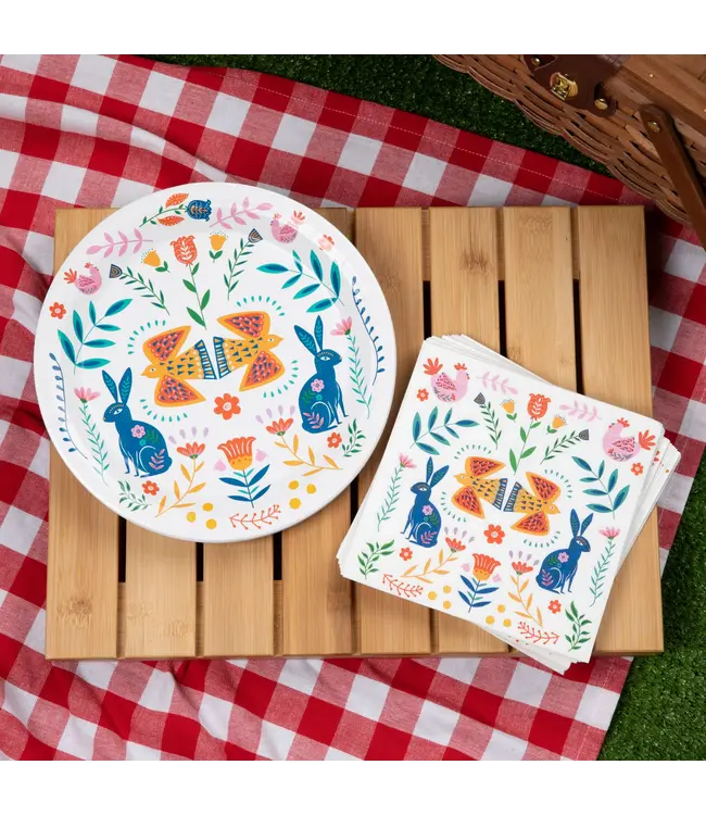 Paper Plate & Napkin Set  48 pc