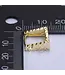 Hammered Square Huggie Ear 14k gold filled