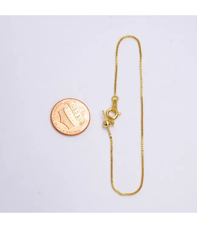 .8mm Box Chain Slider Bracelet