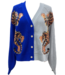 LICENSED-ROYAL & GREY TIGER CARDIGAN