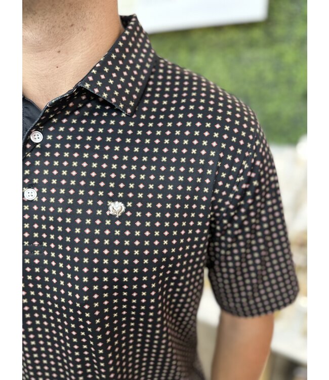 2169 S/S Polo Geo Print