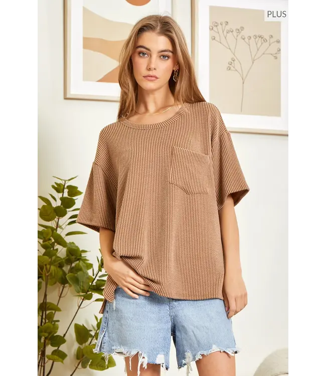 MHS13P ribbed tunic top