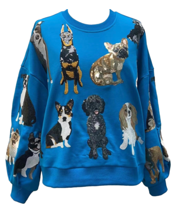 BLUE DOG ALL OVER SWEATSHIRT