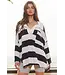 T1211C oversized stripe top